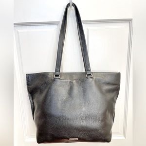 SOLD - Rebecca Minkoff Pebble Grained Leather Tote (Black, Silver Hardware)